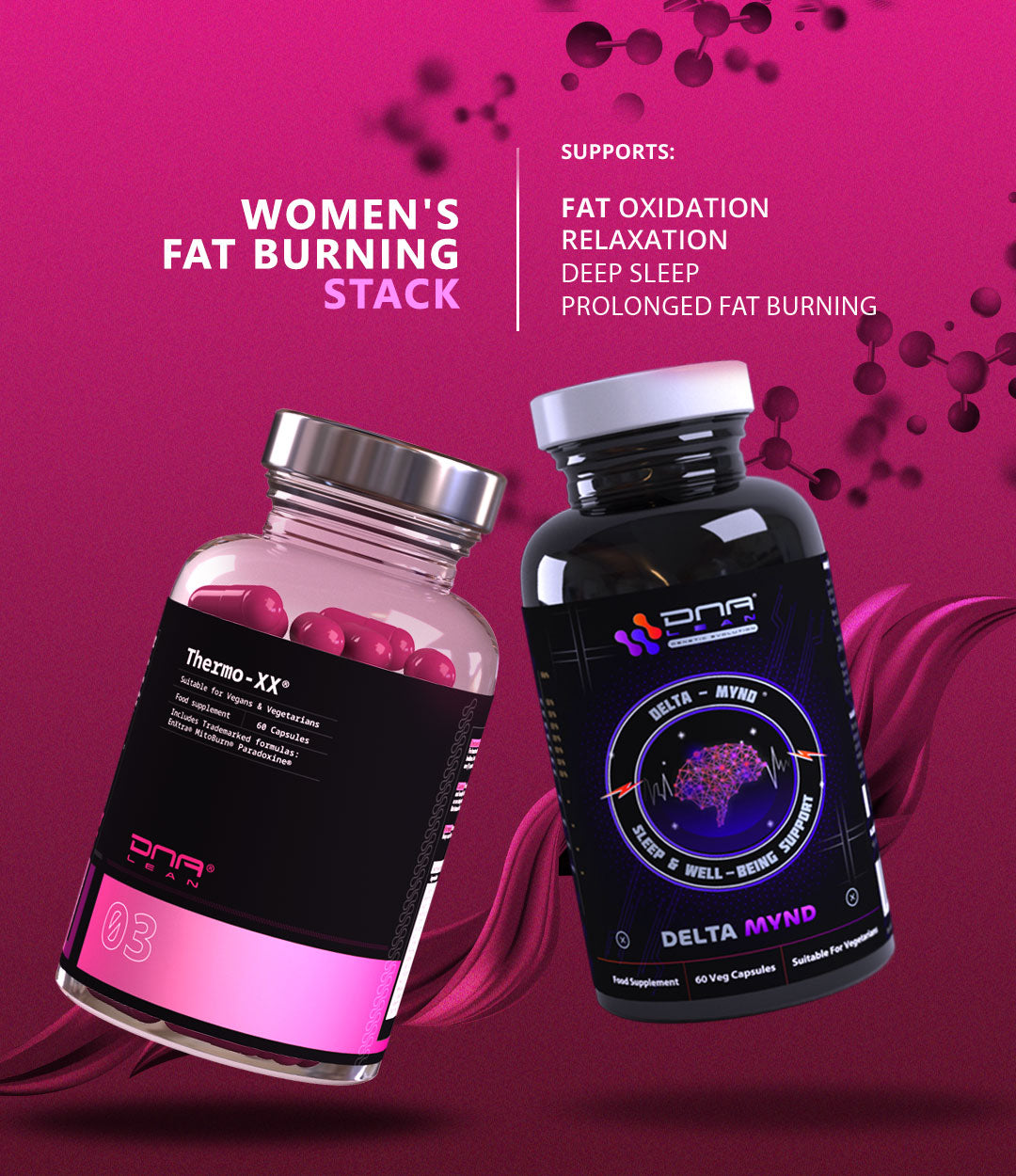 DNA Lean Women's Fat Burning Stack (THERMO-XX & Delta-Mynd)